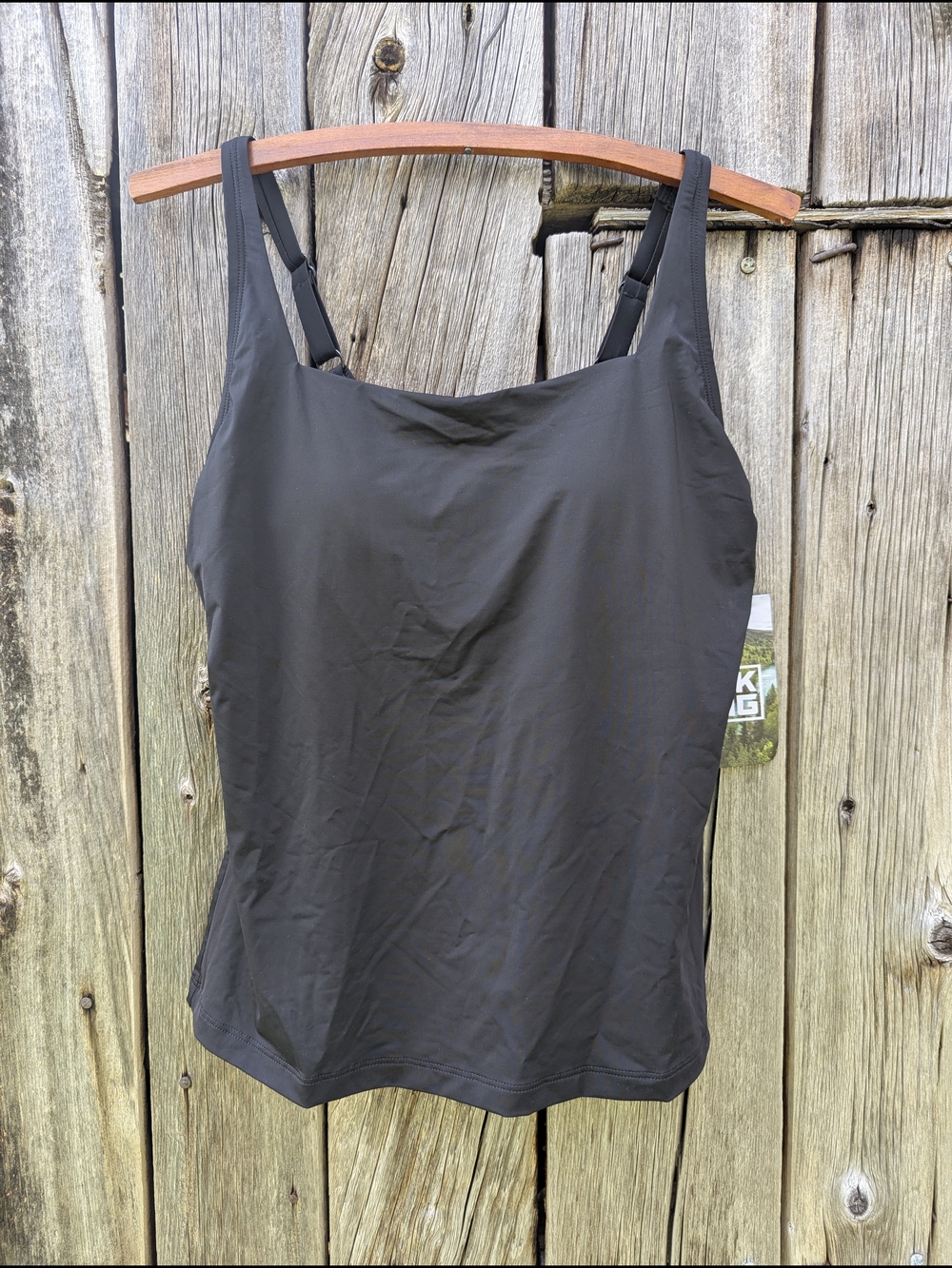 Duluth Trading Co Women's AKHG Lost Lake Built-In Bra Black Swim Tankini NWT